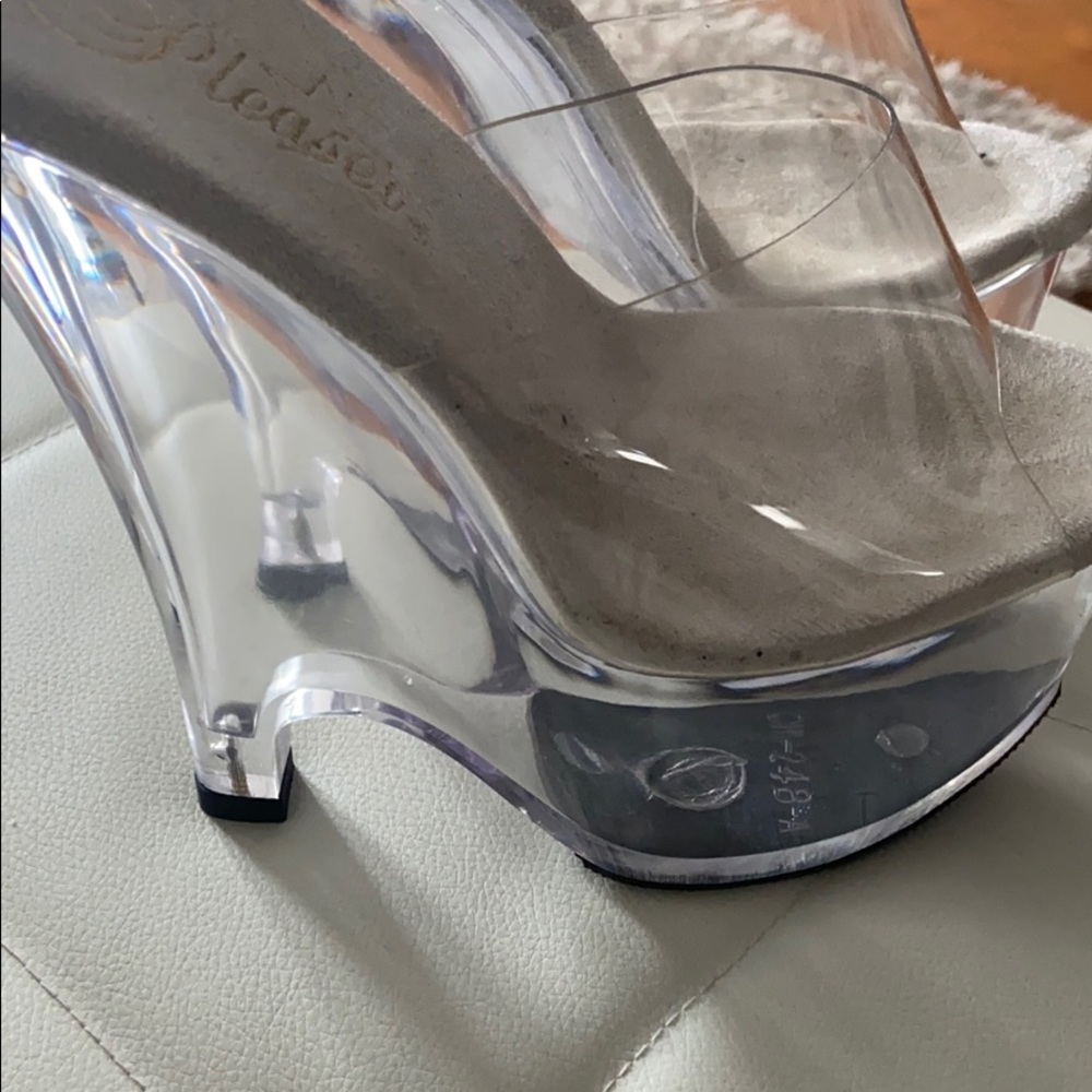 Sexy platform clear shoes